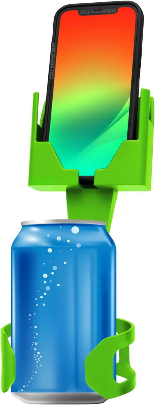 Cup Holder Phone Holder Mount for Car - Universal Adjustable Expander Cradle Hands-Free Driving - Compatible with All Smartphones Car Mount for iPhone Samsung Google Android Mobile Accessories Green by CellPhoneSeat