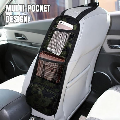 Car Seat Side Storage Pocket, Car Multifunctional Seat Organizer Hanging Bag, Auto Mobile Phone Wallet Sunglasses Mesh Net Pocket, Auto Accessories for Cars SUVs Trucks (Green, 2PCS) - Image 3