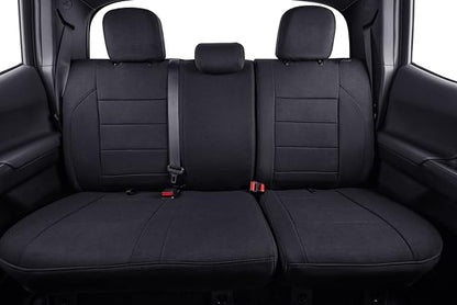 Custom Fit Seat Covers for 2016-2023 Toyota Tacoma Double Cab/Crew Cab SR,SR5,TRD Off Road,TRD Pro,TRD Sport,Limited,Fully Covered,UV Resistant Polyester Seat Protector (Full Set,Black) - Image 5