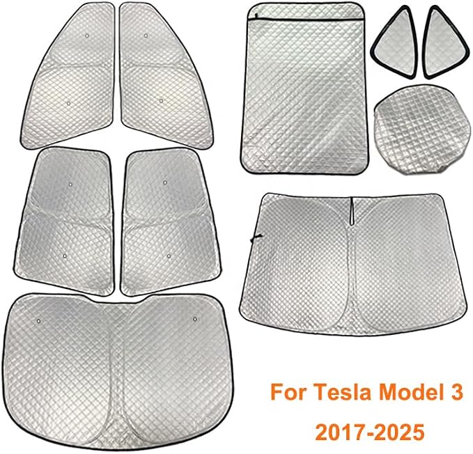 Upgraded Camping Privacy Curtain 8 Pieces for Tesla Model 3 Highland 2025 2026 Window Sunshade for 2017-2024 Model 3 Camping Shades Windshield Sunshade Privacy Screens forTesla Accessories - Image 5