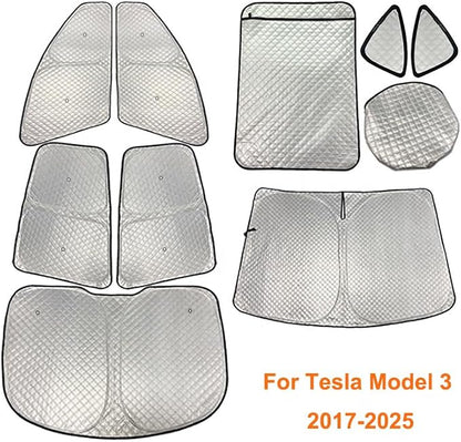 Upgraded Camping Privacy Curtain 8 Pieces for Tesla Model 3 Highland 2025 2026 Window Sunshade for 2017-2024 Model 3 Camping Shades Windshield Sunshade Privacy Screens forTesla Accessories - Image 5