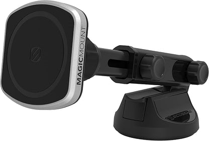 Scosche MP2WDEX2-XTSP MagicMount Pro2 Magnetic Car Phone Holder Extendo Telescoping Windshield or Dashboard Mount with Suction Cup Compatible with MagSafe, iPhones, Galaxy, Pixel & All Smartphones by Scosche