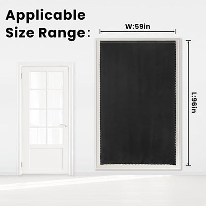 Adhesive Blackout Curtains- Self Stick Curtain No Rod Needed Easy to Hang Curtain, Use for Bedroom, Living Room, Dining Room, Kitchen, 59" W X 96" L, Black, 1 Panel - Image 7