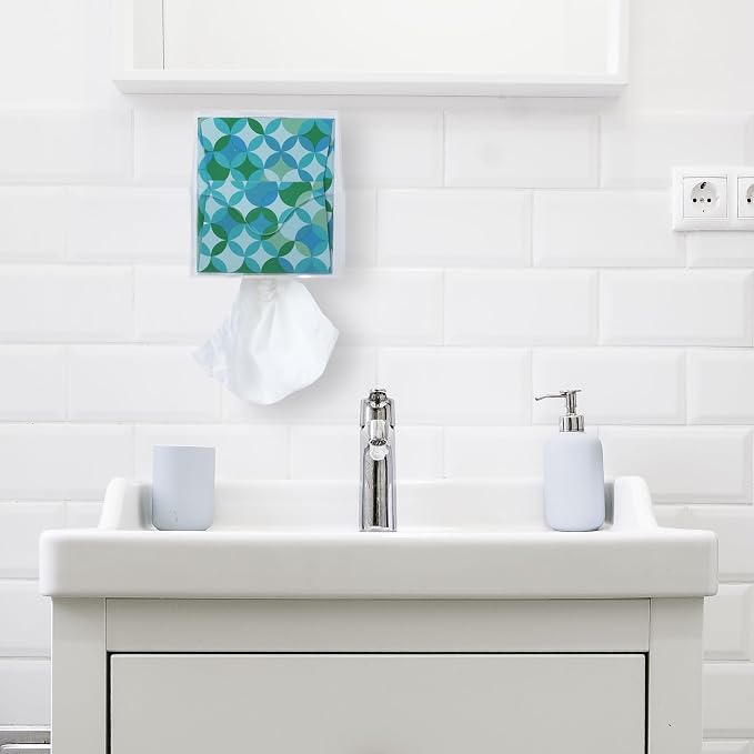 IneVibe Square Tissue Box Holder for Small Spaces Wall Mounted | Place Under Cabinet or Side of Desk, in RV, Bathroom - Acrylic Facial Box Dispenser, Face Down or Sideways in Tight Areas - Image 4