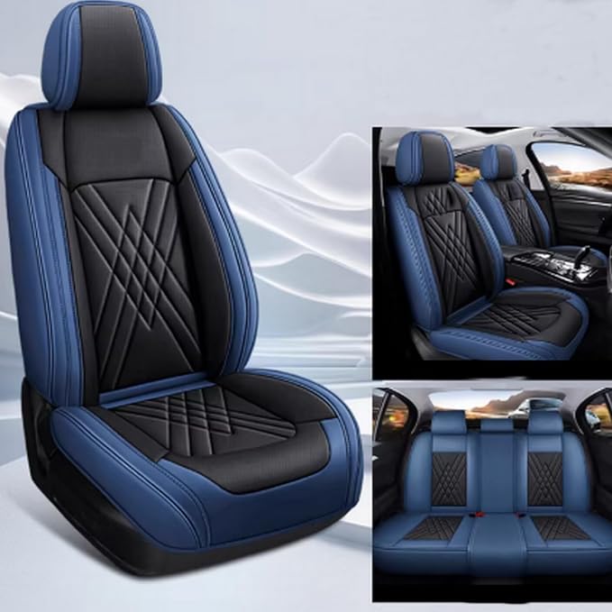 Custom Car Seat Covers Fit for Wrangler JL JK Rubicon Sahara Grand Cherokee L Cherokee Compass Renegade Gladiator Wagoneer Liberty Commander Grand Cherokee SRT (Black Blue) - Image 5
