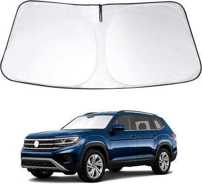 Windshield Sun Shade for 2018-2026 Volkswagen Atlas/Cross Sport | Full covered for windshield, Foldable & Durable, Block UV Rays, Reduce Heat, Easy to install, Keeps Car Cooler by LHFLIVE