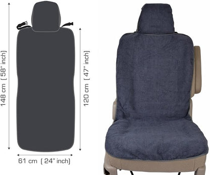 BDK UltraFit Waterproof Towel Seat Covers for Cars - 1 Piece Washable Cloth Car Seat Cover Towels Front Seats - Sweat Seats Protector for Gym, Swimming, Surfing, Running - Universal Fit for Most Cars - Image 8