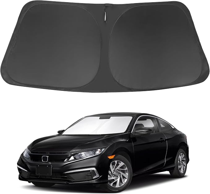 Windshield Sun Shade for 2016-2021 Honda Civic Accessories | Full covered, Foldable & Durable, Block UV Rays, Reduce Heat, Easy to install, Keep Car Cooler by LHFLIVE