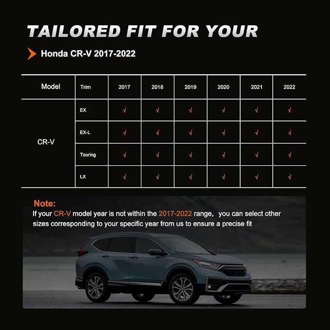 Custom Fit Seat Covers for Honda CRV 2017 2018 2019 2020 2021 2022 CR-V Faux Leather Seat Cover Full Set Front & Rear Car Seat Protector(Gray,5 Seats) - Image 2