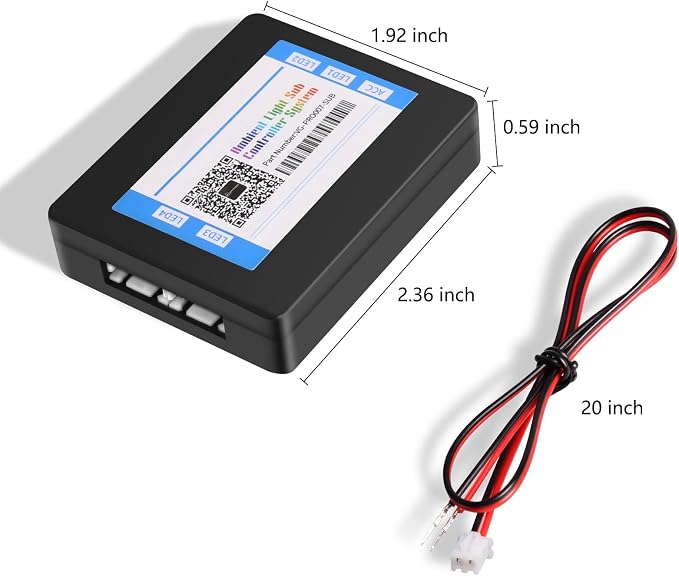 Dreamcolor Acrylic Interior Car LED Strip Light Sub-Control Module, which fit for Dreamcolor Main Controller Connects kit (not Including), Not fit dreamcolor 1 Lights - Image 2