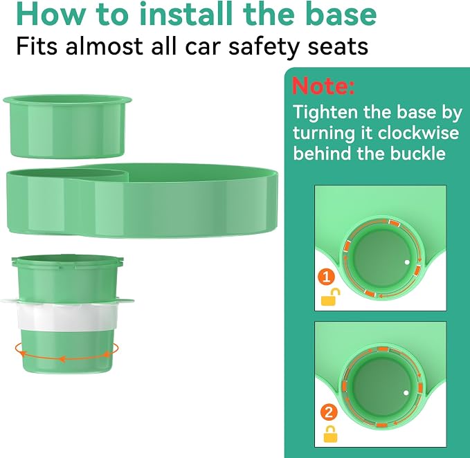 [2 Packs] Kids Car Seat Tray, Travel Tray with Cup Holder for Toddler Baby, Kids Car Seat Food Snack Organizer for Road Trip, Stroller snack Organizer Travel Must Haves (Light Green) - Image 6