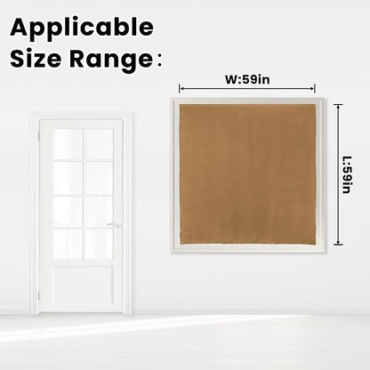 Self Adhesive Curtains, Stick Curtain Blackout Shades Window Cover Curtains for Living Room No Drilling, 59" W X 59" L, Brown, 1 Panel - Image 7