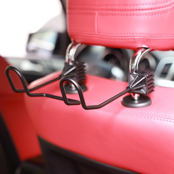GODLIY Hard Hat Holder for Truck, Heavy-Duty Metal Car Headrest Hooks 2PCS | Work Truck Accessories for Hard Hat , Safety Vest & Tool Bag , Car Helmet Organizer | Hard Hat Accessories - Image 3