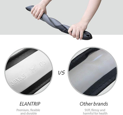 Elantrip Leather Steering Wheel Cover 15 1/2 to 16 inch Universal Large Soft Grip Breathable for Car Truck SUV Jeep Anti Slip Black - Image 6
