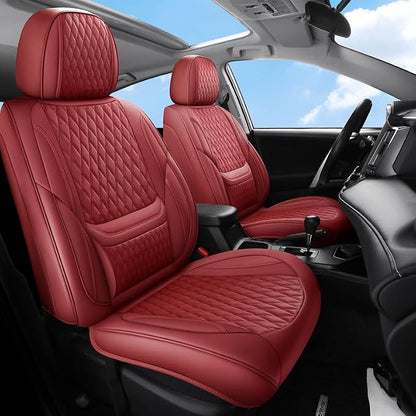 Car Seat Covers Full Set Custom Fit for Lexus RX 330 2004-2006, Red | Lumbar Support, Premium Faux Leather, Breathable, Anti-Slip, Airbag Compatible, Waterproof, Car Seat Protectors, 2 Row-5Seat by Unknown