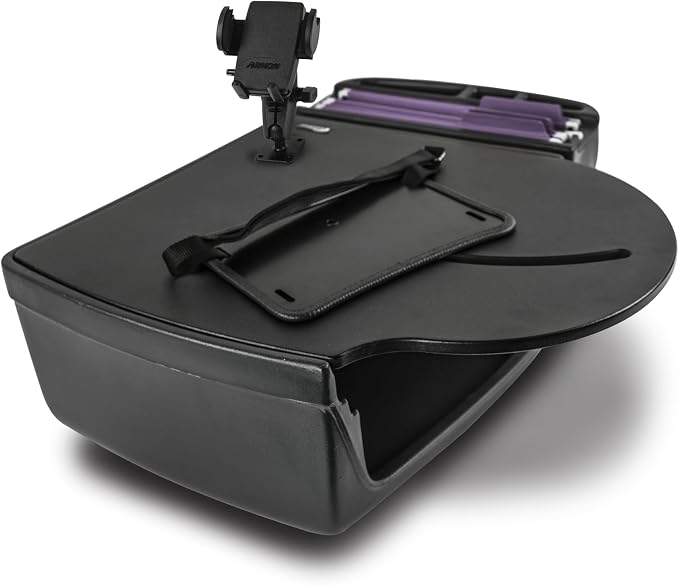 AutoExec AE-RMCD-PI-PM-BT Roadmaster Car Desk for Your Vehicle Workstation and Mobile Office, Black with 400 watt Power Inverter and Phone Mount | Vehicle Workstation, Mobile Office, 400 Watt Power Inverter, Phone Mount - Image 3