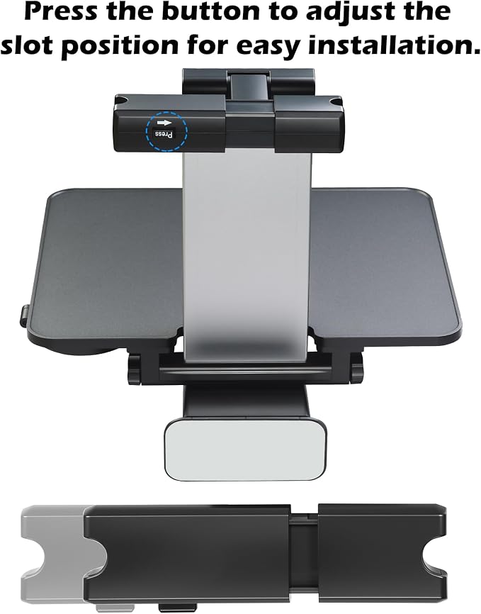Back Seat Car Tray & Car Desk for Laptop, Wood Cup Holder Table Aluminum Cantilever Laptop Mount for Vehicle,Steering Wheel Tray Fits for Tesla Model Y/3/S Camry Forester F150 Tundra&Most Vehicles - Image 8