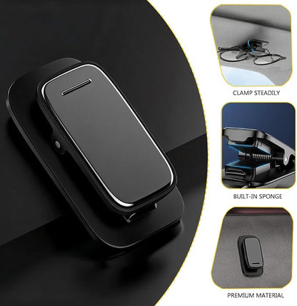 Tumecos Car Glasses Clip Sunglasses Holder Clip Glasses Box Sunglasses Clip Card Glasses Accessory Ticket Card Clip (Black 1) - Image 4