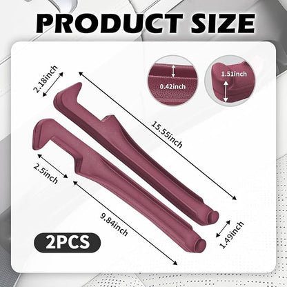 2PCS Car Seat Gap Filler Organizer,3 in 1 Car Seat Side Gap Filler with Hook for Avoiding Dropped Items,Universal No Drop Seats Guard for Filling Gaps 1.37-1.49 Inch Wide (Red) - Image 2