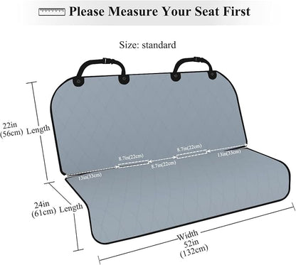 VIVAGLORY Dog Seat Cover Pet Seat Protector, Standard, Grey | Backseat Cover for Car Suv & Truck, Back Rear Backseat Bench Protector - Image 7