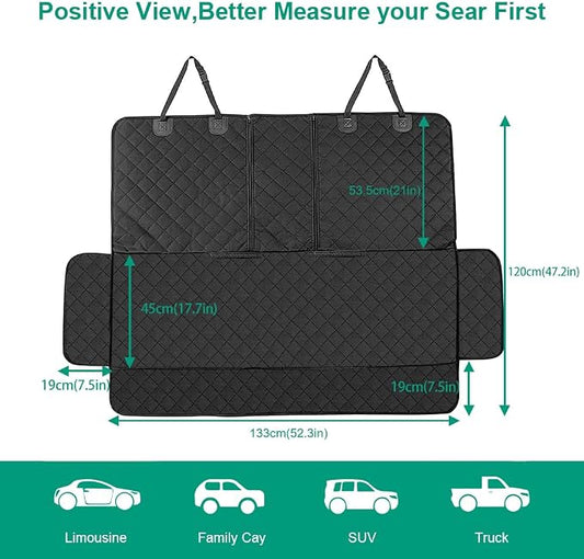 ANOSOSPECIAL Dog Car Seat Cover for Back Seat Cover,Non Stick Fur Rear Seat Protector for Pet,Nonslip Waterproof Durable Universal Fit Interior Backseat Covers for Auto Van SUV (Pack of 2) - Image 2
