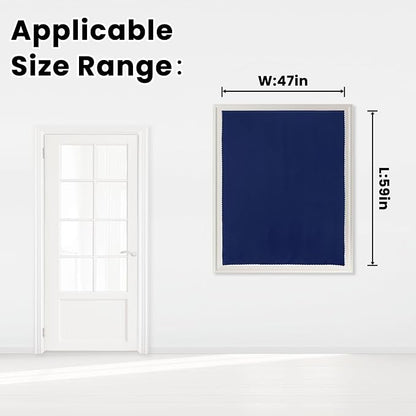 Self Adhesive Portable Blackout Curtains for Bedroom Easy to Install Window Thermal Lnsulated Kitchen Room Darkening Small Window Curtains, 47" W X 59" L, Navy Blue, 1 Panel - Image 7