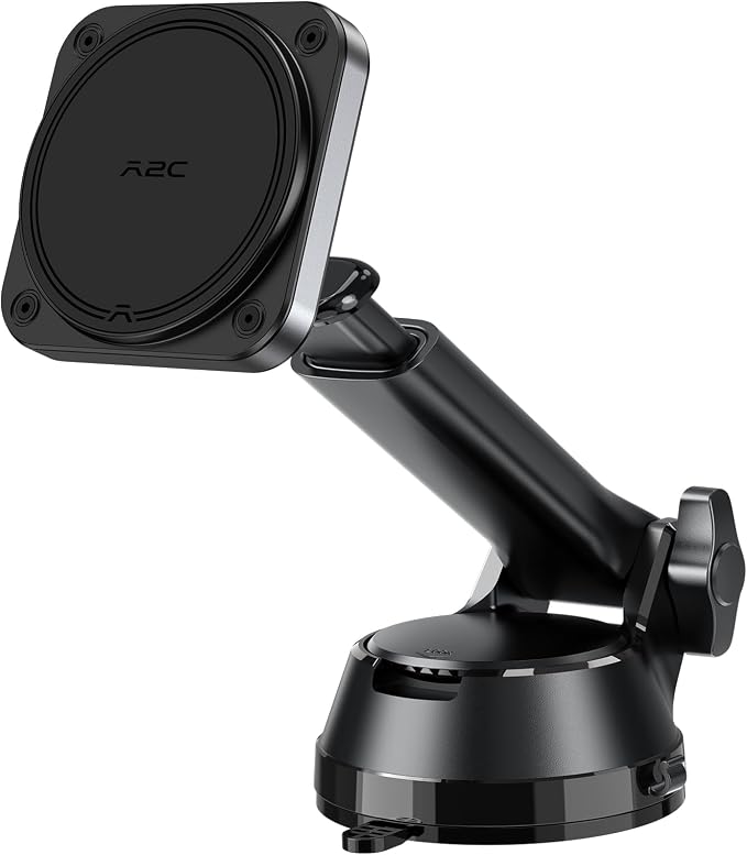 APPS2Car Magnetic Car Mount for MagSafe, Heavy Duty Phone Holder with 20 N55 Magnets, Strong Suction Cup, Adjustable Telescopic Arm, Dashboard & Windshield Mount for iPhone 12-17 Series and All Phones by APPS2Car
