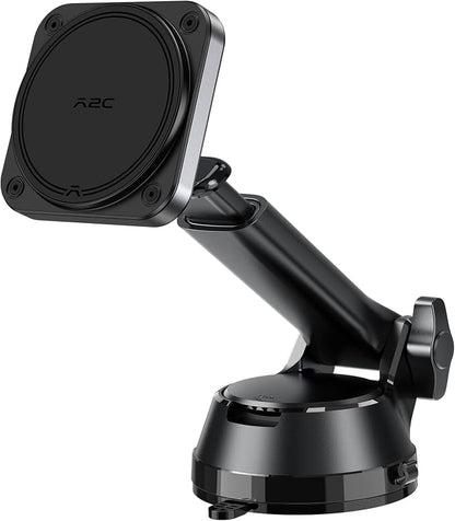 APPS2Car Magnetic Car Mount for MagSafe, Heavy Duty Phone Holder with 20 N55 Magnets, Strong Suction Cup, Adjustable Telescopic Arm, Dashboard & Windshield Mount for iPhone 12-17 Series and All Phones by APPS2Car