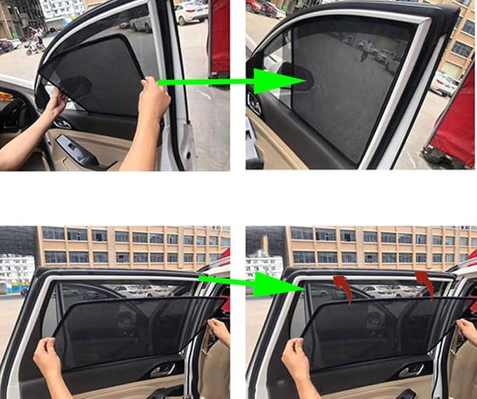 Car Window Sun Shade for GX 460 2010-2022 Magnetic Curtain,5PCS Set | UV Protection Cover for Baby Mesh Curtain for Rear Side Windows and Rear Windshield Auto Accessories - Image 6