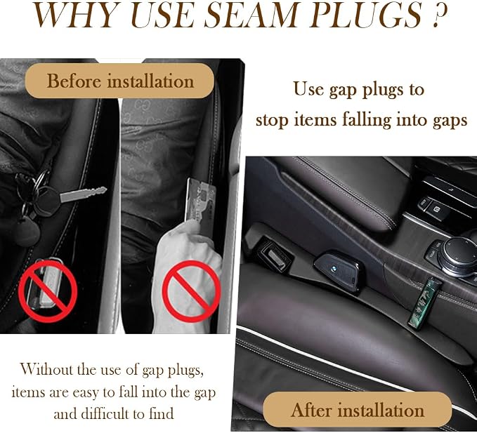 Car Seat Gap Filler 2 Pack - One Second Embedded Car Seat Crack Gap Filler for Holding Water Cup/Phone/Key - Car Inserts Between Seats - Image 3