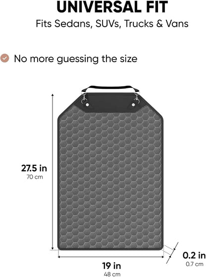 Kick Mat Back Seat Protector - Car Back Seat Cover for Kids Feet - Waterproof & Sturdy Protector for Upholstery from Dirt, Mud, Scratches and Stain (Gray 2 pc) - Image 3