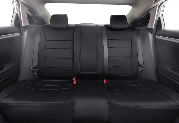 EKR Civic Seat Covers Custom Fit for Honda Civic (Hatchback) Gas & Hybrid 2022-2026 (Rear W/Armrest),Waterproof Car Seat Cover Full Set,Neoprene (Black) - Image 6