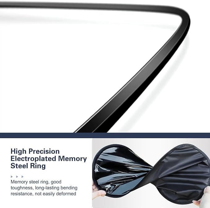 2 PCS Car Side Window Sun Shade, Sunproof Heat Insulation Front Window Shades with Suction Cup Stick, Sun Block Privacy Protection Cover, Universal for Most Vehicles (Black) - Image 3
