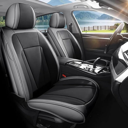 Car Seat Covers Full Set Custom Fit For Kia Niro 2017-2026 ,Gray&Black | Premium Faux Leather, Waterproof, Anti-Slip, Airbag Compatible, Breathable, Car Seat Protectors, 2 Rows 5 Seats by Unknown