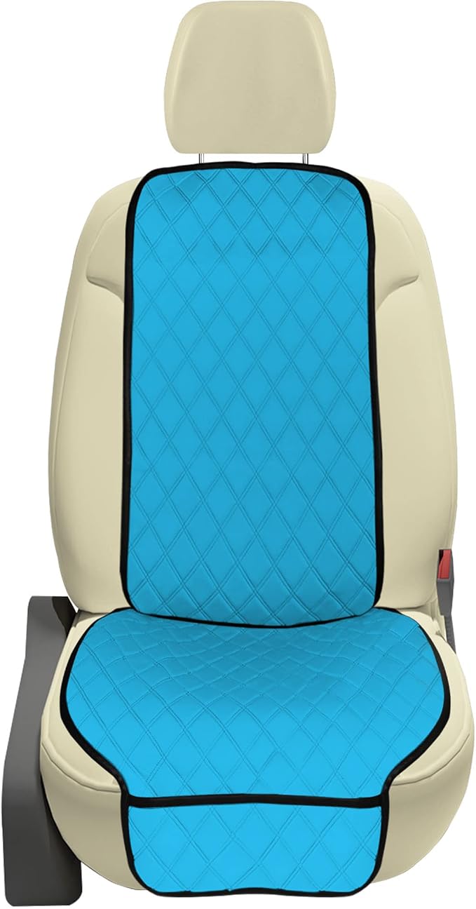 FH Group Car Seat Cushion – Neosupreme Single Front Seat Cover with Front Pockets, Airbag Compatible, Universal Fit Car Seat Cushion for Driver or Passenger Seat, SUV, Truck, Sedan & Van – Aqua by FHGroup