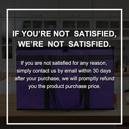 Bodaon 2-Pack Insulated Food Delivery Bag, XXX-Large Meal Grocery Tote Insulation Bag for Hot and Cold Food, Commercial Cooler/Thermal Shopping Bags, Large Capacity Reusable Warming Bag, Purple - Image 6