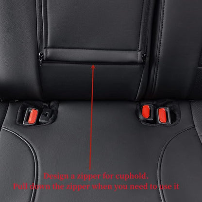 Car Seat Covers Custom fit for 2019-2024 Subaru Forester SUV,Faux Leather | Full Set Suv Seat Cushion,Easy Installation,Factory Look,Waterproof Car Seat Protector (Black) - Image 8
