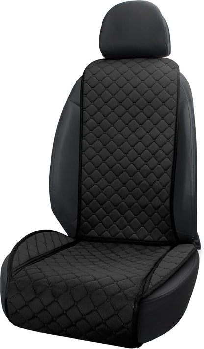 surpassme Comfortable Car Seat Covers Universal Front Seat Covers for Car Accessories, Padded Car Interior Covers for Automotive, SUV, Truck, and Van(Black) - Image 6