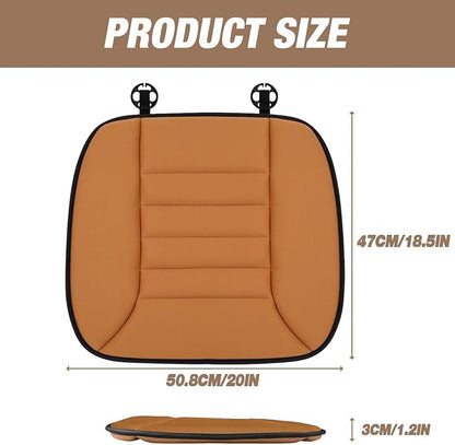 MYFAMIREA Car Seat Cushion Pad 1.2" Thick Comfort Seat Protector for Car Driver Seat Office Chair Home Use Memory Foam Seat Cushion with Non Slip Bottom, 20'' x 18.5'', Orange - Image 7