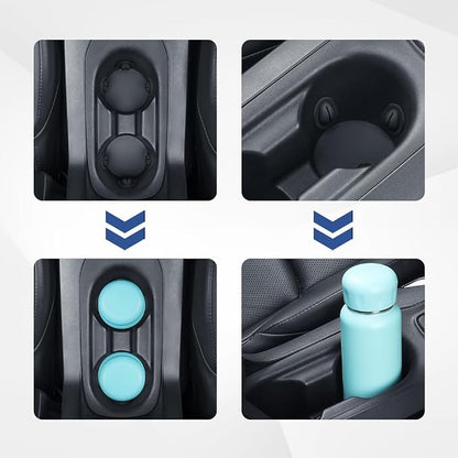 2026 Latest Car Cup Holder Insert/Holder Position Limiter - Anti Shake Silicone Car Coasters Bottle Stabilizers with Self-Adhesive - Car Must Haves Cup Holder Inserts for Car Truck SUV (6PCS) - Image 6