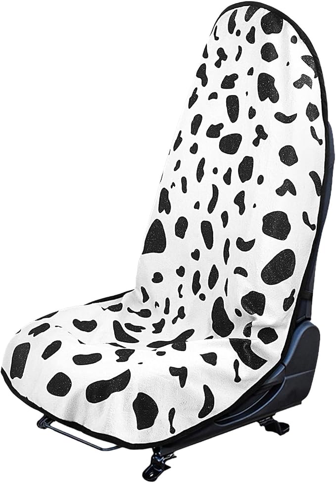 Waterproof Car Towel Seat Cover, Sweating Non Slip Car Seat Cover Protector for Gym Workout, Running, Swimming, Beach and Hiking, Machine Washable, Universal Fit for Front Seats (Cow) by Wogomz