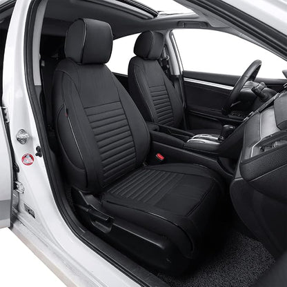 EKR Civic Seat Covers Custom Fit for Honda Civic (Sedan) 2022-2024 Touring &2025 2026 Hybrid Sport Touring,Waterproof Car Seat Cover Full Set,Faux Leather (Black) by EKR