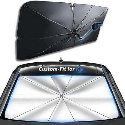 Custom-Fit for Kia Windshield Sun Shade Umbrella, 360°Rotation Bendable Car Umbrella Sunshade Cover UV Block Car Front Window (for Kia CUB) by Sawuaa