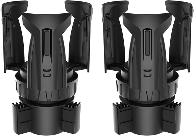Car Cup Holder Expander, Cup Holder Extender Adapter with Expandable Arm and Adjustable Base, Compatible with Yeti Ramblers, Hydro Flasks, Stanley, Owala Most Coffee Mugs Bottles & Cups (CUP-B-2pack) by Zeyitian