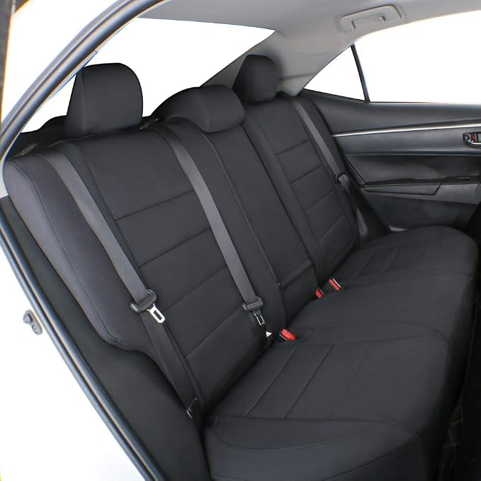 EKR Car Seat Covers for Subaru Forester 2009-2013,Leatherette Full Set | Custom Fit for Subaru Forester 2009-2013(Rear W/NO Cup Holder),Glove-Like Fit,Airbag Compatible,Easy Clean,Neoprene(Black) - Image 3