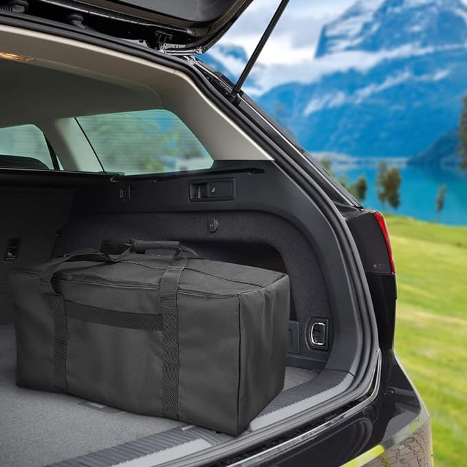COOLBEBE 24x12x12 Inch Travel Duffle Bag, 53L Mid-Size Weekender, Black | Water Resistant for Overnight Trips, Camping, and Sports Gear Hauling - Image 4