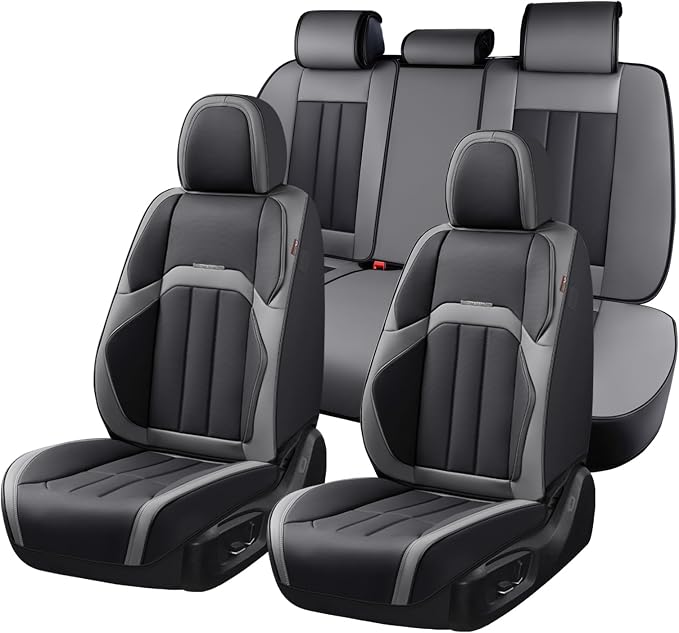 Coverado Nappa Leather Car Seat Covers Front Set, Luxury Waterproof Seat Protectors, Airbag Compatible Anti‑Slip Auto Seat Covers, Universal Fit for Most Cars SUVs Trucks Pickup Vehicles - Image 8