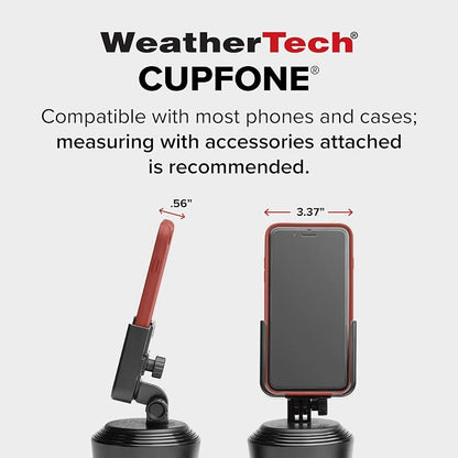 WeatherTech CupFone, Universal Cup Holder Phone Mount for Cars – Adjustable & Secure Fit with Open Access for Charging – Compatible with iPhone, Android - Metal Knobs, Turquoise - Image 7