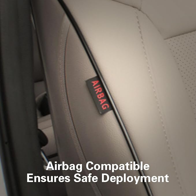 EKR Car Seat Covers for Subaru XV Crosstrek 2013-2017,Leatherette Full Set | Custom Fit for Subaru Crosstrek & Hybrid 2013-2017(Rear W/ Armrest),Factory-Style Interior Upgrade,Faux Leather (Beige) - Image 2