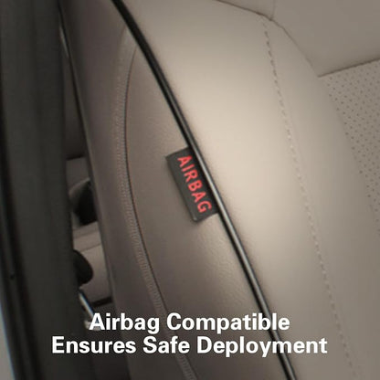 EKR Car Seat Covers for Subaru XV Crosstrek 2013-2017,Leatherette Full Set | Custom Fit for Subaru Crosstrek & Hybrid 2013-2017(Rear W/ Armrest),Factory-Style Interior Upgrade,Faux Leather (Beige) - Image 2